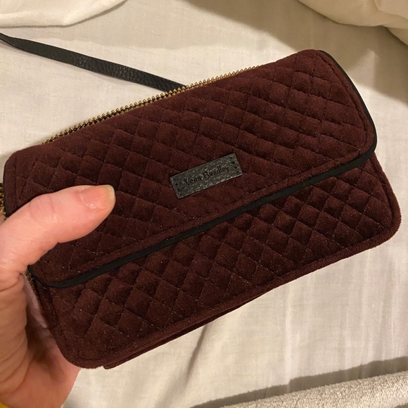 VERA BRADLEY All in one Crossbody Phone Bag Zipper Purse Rdif security! - Picture 6 of 7